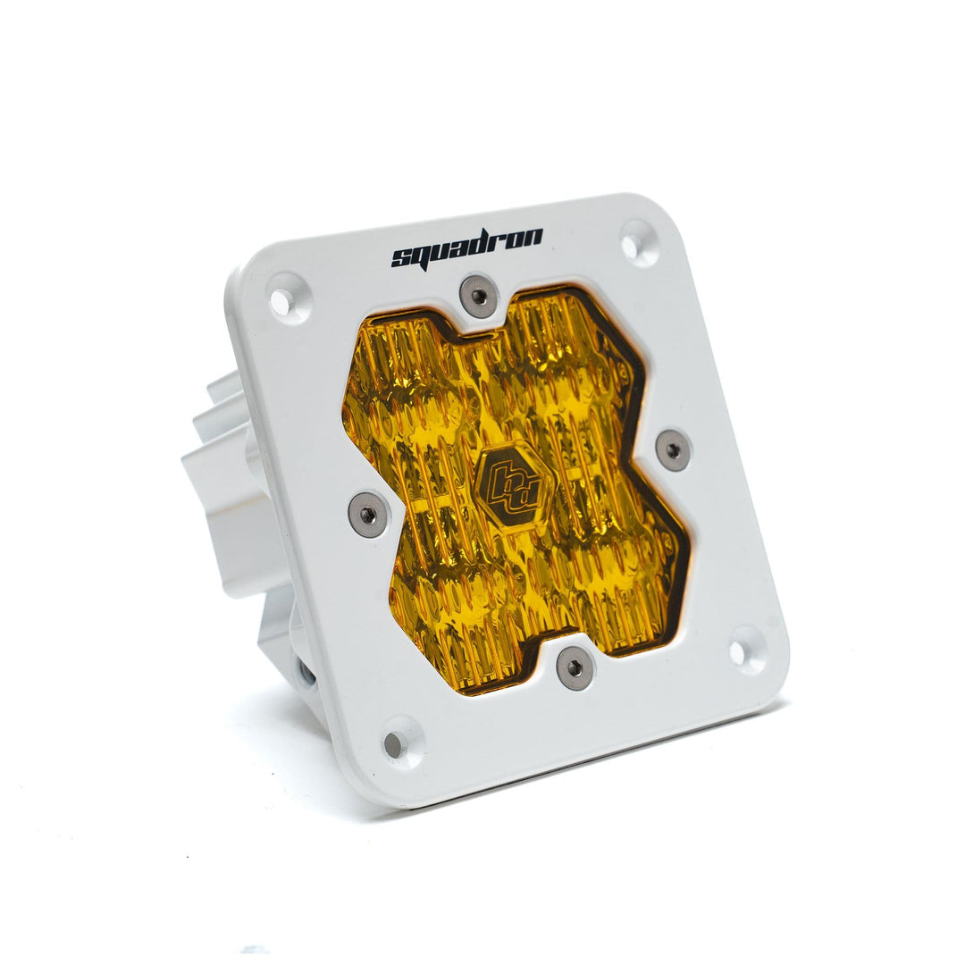 Baja Designs Squadron 2.0 Sport White Flush Mount LED Auxiliary Light Pod Universal – Wide Cornering, Baja Amber