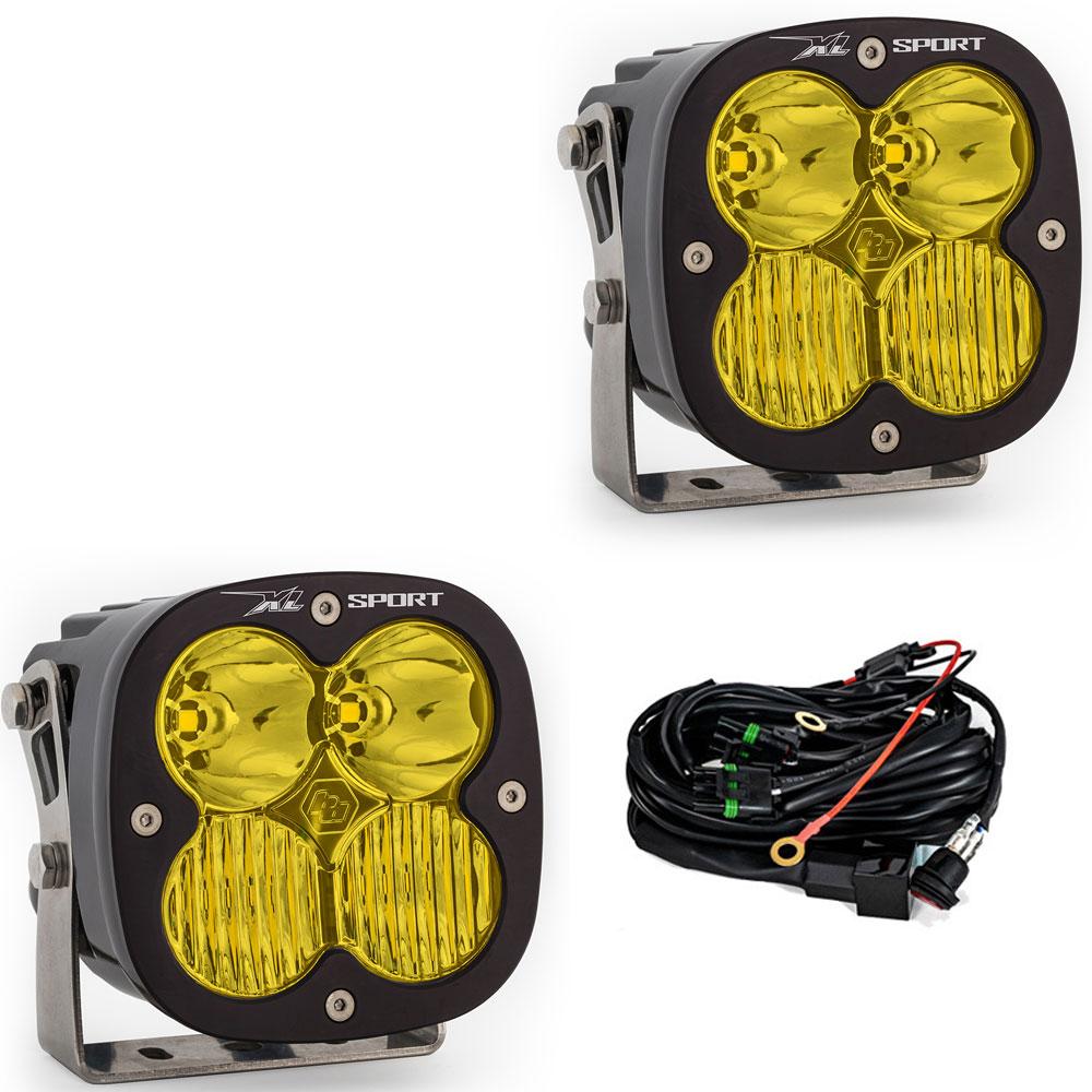 Baja Designs LED Light Pods Amber Lens Pair XL Sport – Driving Combo Pattern Pair XL Sport