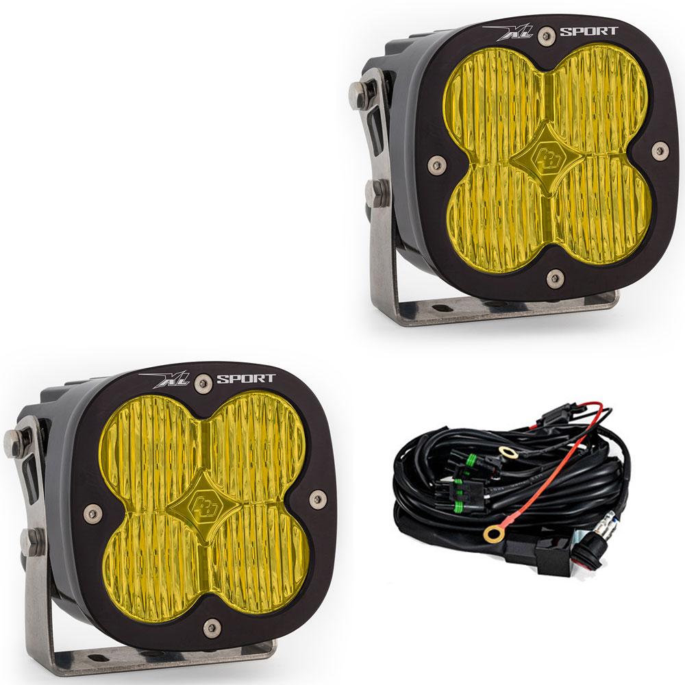 Baja Designs LED Light Pods Amber Lens Pair XL Sport – Wide Cornering Pattern Pair XL Sport