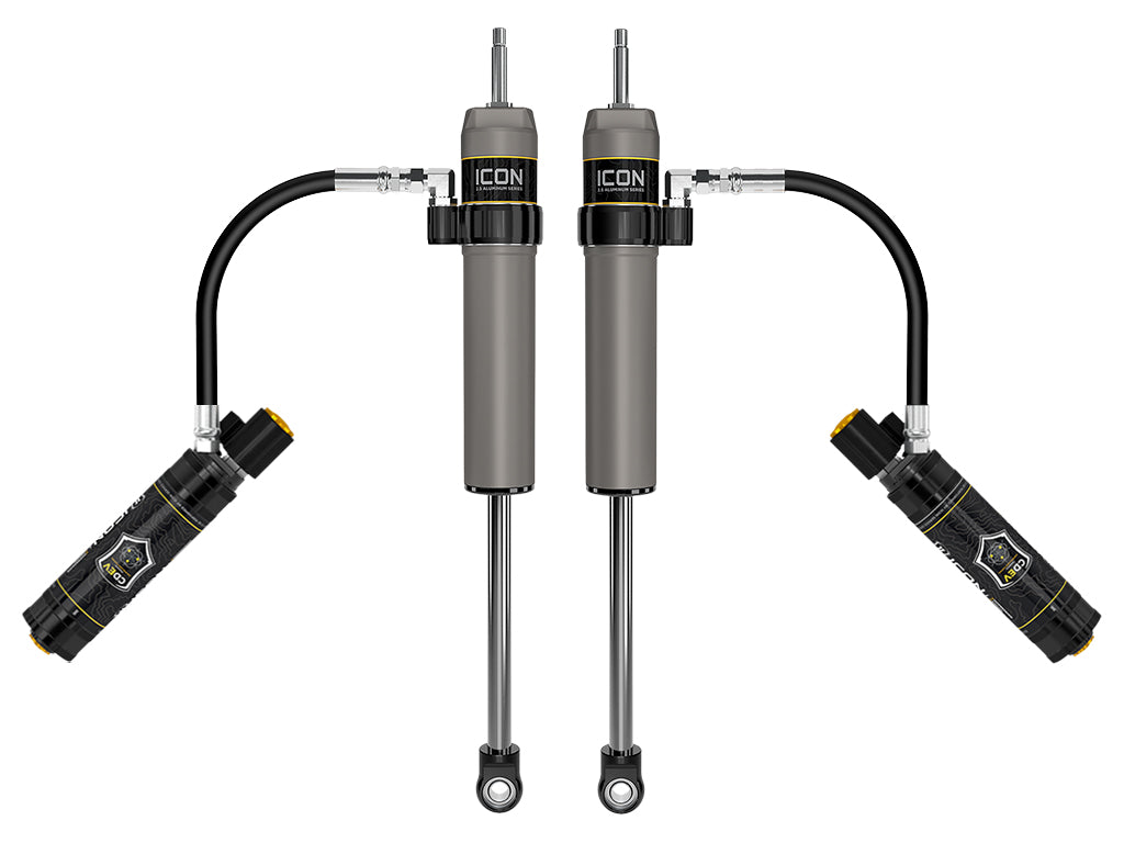ICON 2024-2026 Toyota Tacoma, 0-1” Lift, Rear, V.S. 2.5 Aluminum Series Shock Absorbers, Remote Reservoir w/ CDEV, Pair — photo 1 of 2