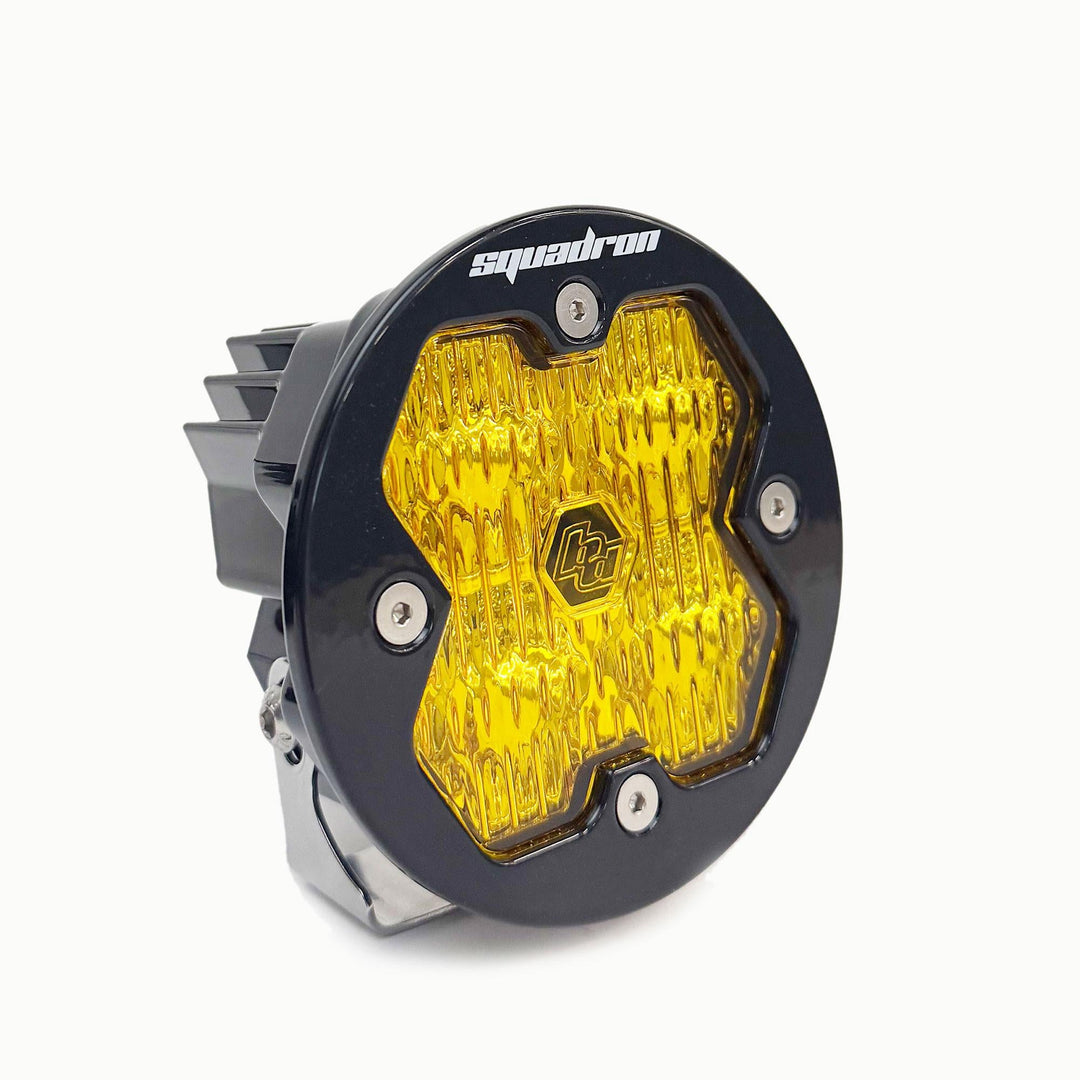 Baja Designs Squadron-R 2.0 Sport Black LED Auxiliary Light Pod Universal – Wide Cornering, Baja Amber