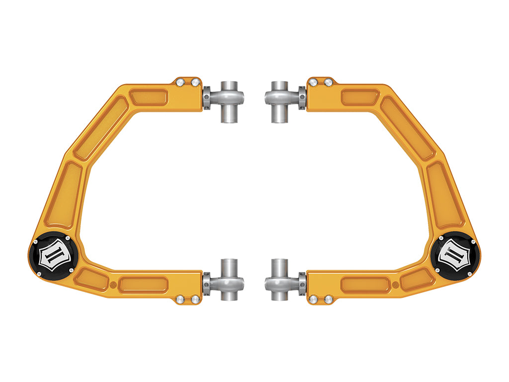 ICON 2024-2026 Toyota Tacoma/2024-2026 Toyota Land Cruiser 250 Series/2024-2026 Lexus GX550/2025-2026 Toyota 4Runner, Front, Billet Upper Control Arms w/ Delta Joint Pro, Gold Anodizing — photo 3 of 3