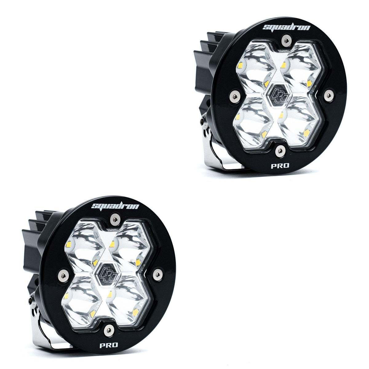 Baja Designs Squadron-R 2.0 Pro Black LED Auxiliary Light Pod Pair (No Harness) Universal – Spot, Clear