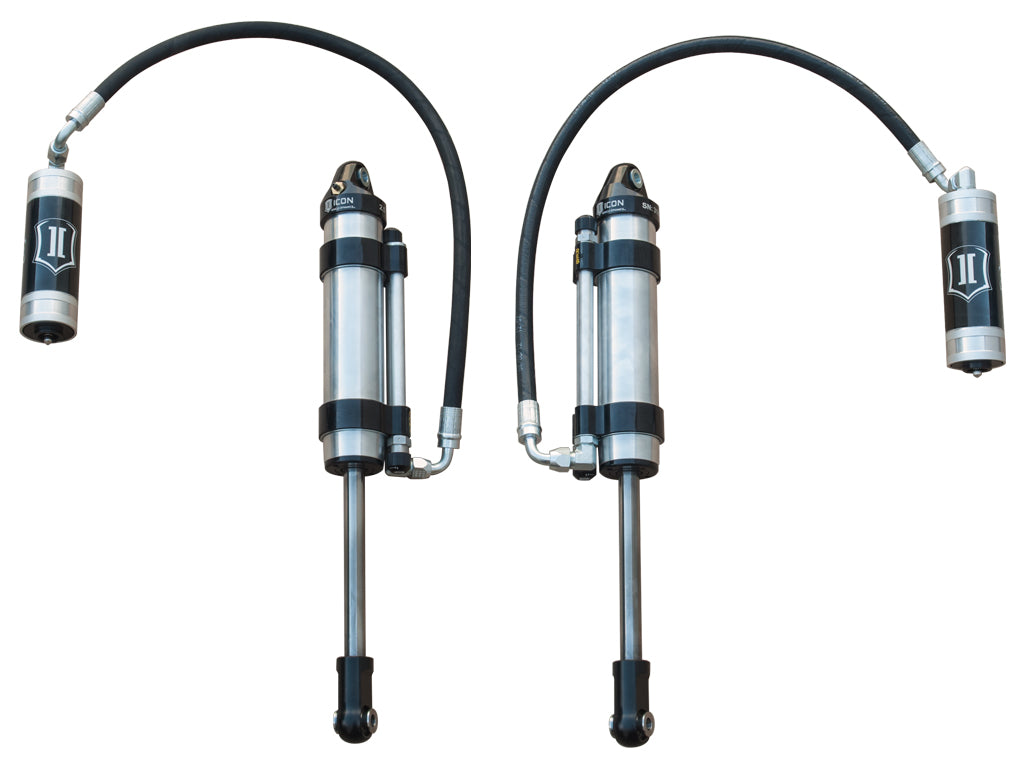 ICON 2005-2023 Toyota Tacoma/2003-2024 4Runner/2007-2014 FJ Cruiser/2003-2009 Lexus GX470, Front, V.S. 2.5 Aluminum Series Shock Absorbers, S2 Secondary Shocks, Omega Bypass Remote Reservoir, Pair — photo 1 of 2