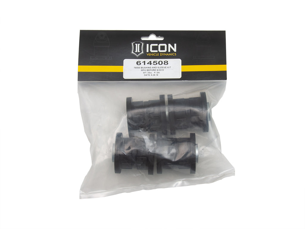 ICON 2011-2019 Chevrolet Silverado 2500 &amp; 3500/GMC Sierra 2500 &amp; 3500, Tubular UCA Manufactured Before 8/2015, Replacement Bushing &amp; Sleeve Kit — photo 1 of 1