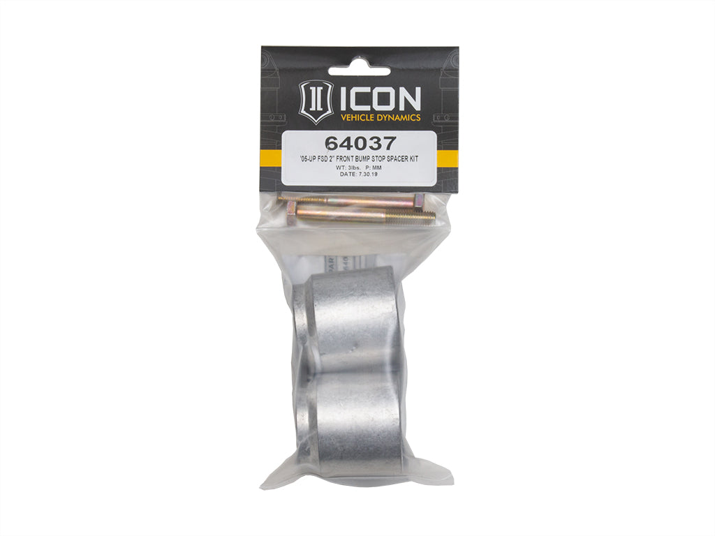 ICON 2005-2026 Ford F-250/F-350 Super Duty 4WD, Front, 2" Bump Stop Spacer Kit — photo 1 of 1