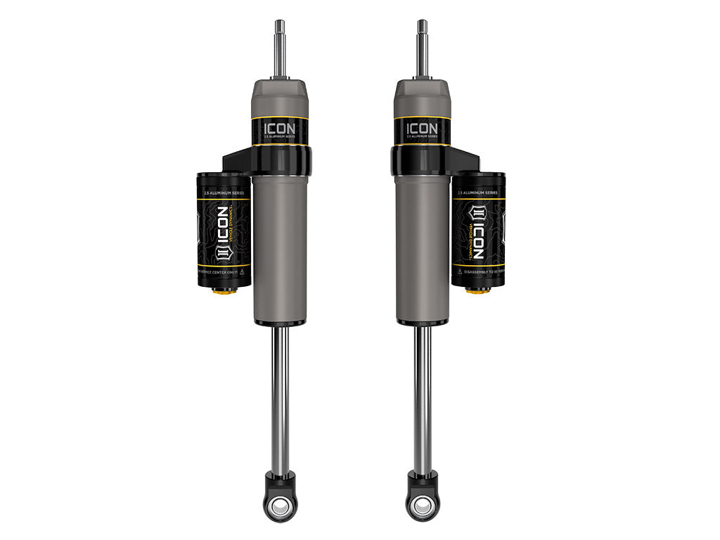 ICON 2005-2026 Ford Super Duty 4WD, 0-2.5” Lift, Front. V.S. 2.5 Aluminum Series Shock Absorbers, Piggyback Reservoir, Pair — photo 1 of 1