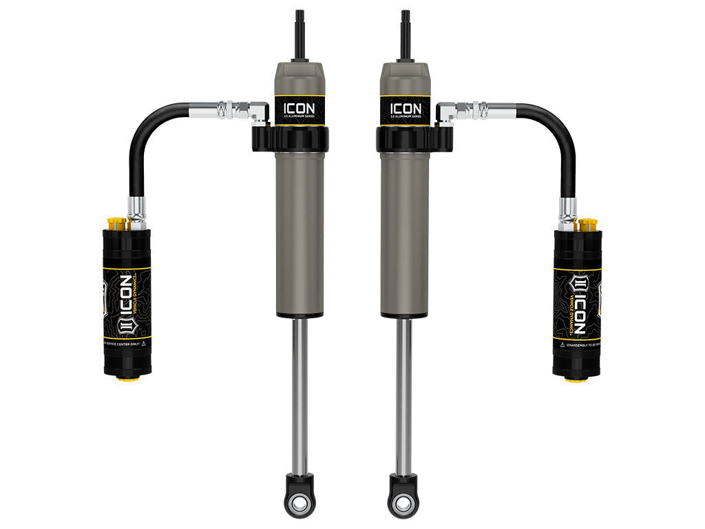 ICON 2005-2023 Toyota Tacoma, 0-1.5” Lift, Rear, V.S. 2.5 Aluminum Series Shock Absorbers, Remote Reservoir w/ CDCV, Pair — photo 1 of 2