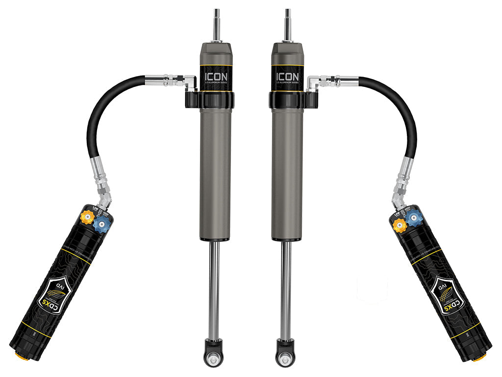 ICON 2022-2026 Toyota Tundra, 3-3.5" Lift, Rear, V.S. 2.5 Aluminum Series Shock Absorbers, Remote Reservoir w/ CDXS, Pair — photo 1 of 3