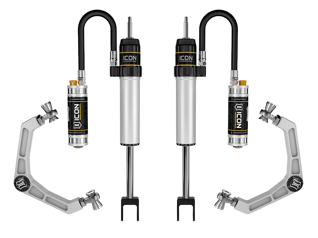 ICON 2020-2026 GM 2500/3500 HD, 0-2” Lift, V.S. 2.5 Aluminum Series Shock System, Remote Reservoir w/ CDCV, Billet — photo 1 of 1