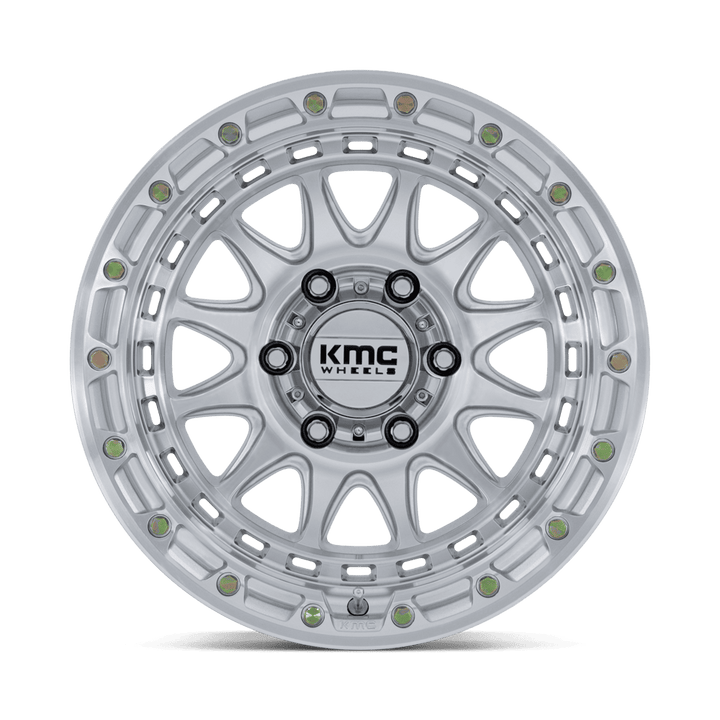 KMC KM556 Crux Wheel Gloss Silver w/ Machined Face