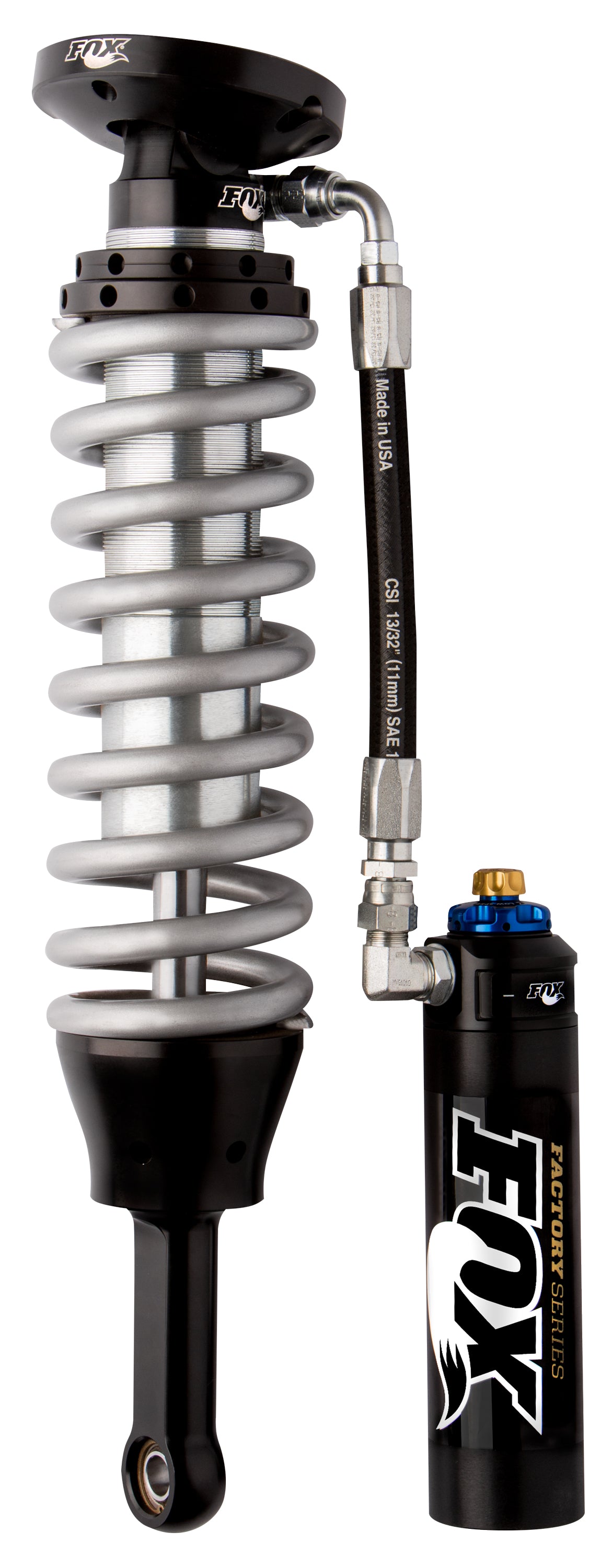 Fox Factory 2014+ Dodge 1500 Diesel 4WD Front Coilover 2.5 Series Remote Reservoir 5.7 Inch 0-2 Inch Lift Dual Speed Compression Kit — photo 1 of 1