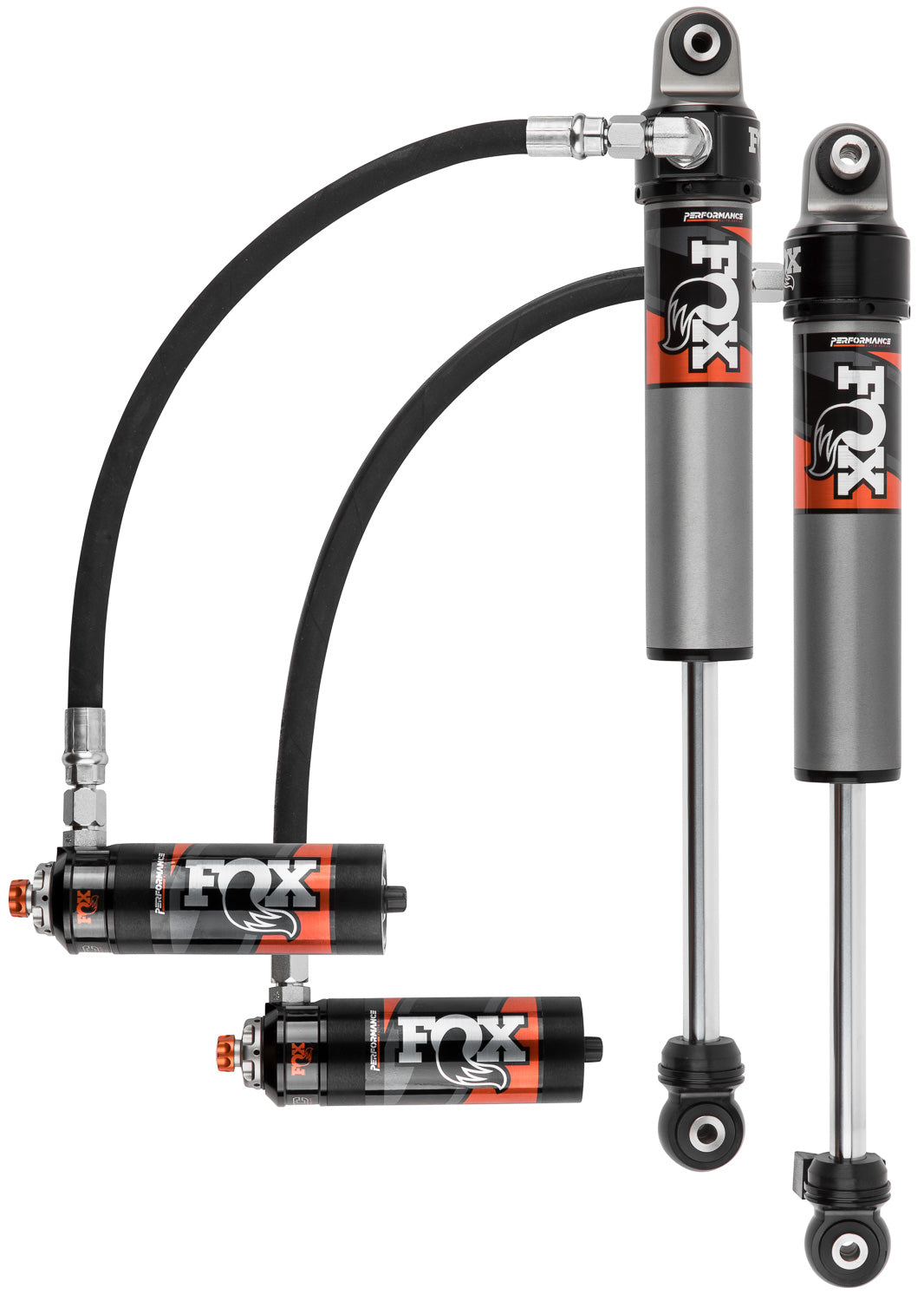 Fox Factory 2018+ Jeep Wrangler JL Front 2.5 Truck Performance Elite Series Remote Reservoir 2-3 Inch Lift Dual Speed Compression Kit — photo 1 of 7