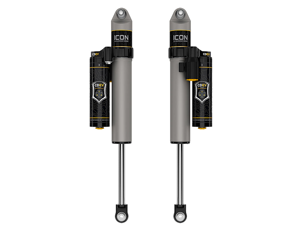 ICON 2021-2026 Ford F-150 4WD/F-150 Tremor, 0-2" Lift, Rear, V.S. 2.5 Aluminum Series Shock Absorbers, Piggyback Reservoir w/ CDEV, Pair — photo 1 of 1