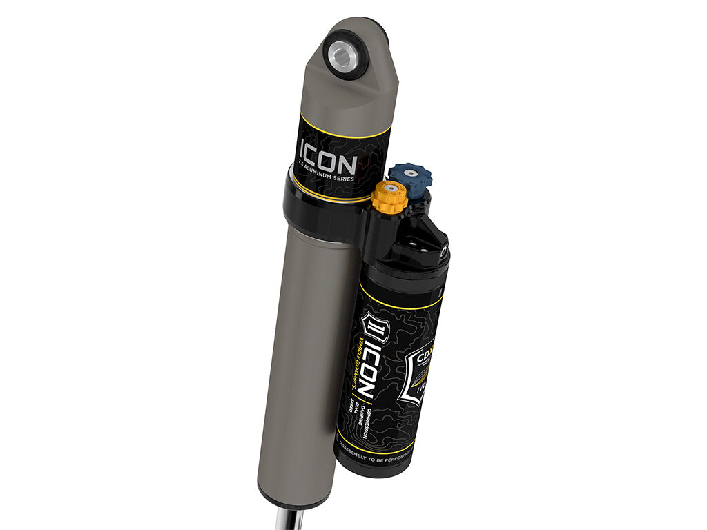 ICON 2021-2026 Ford F-150 4WD/F-150 Tremor, 0-2" Lift, Rear, V.S. 2.5 Aluminum Series Shock Absorbers, Piggyback Reservoir w/ CDXS, Pair — photo 1 of 2