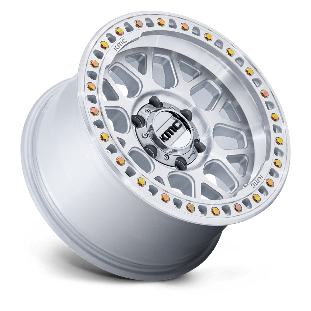 KMC KM549 GRS Wheel – Gloss Silver w/ Machined Face Gloss Silver w/ Machined Face