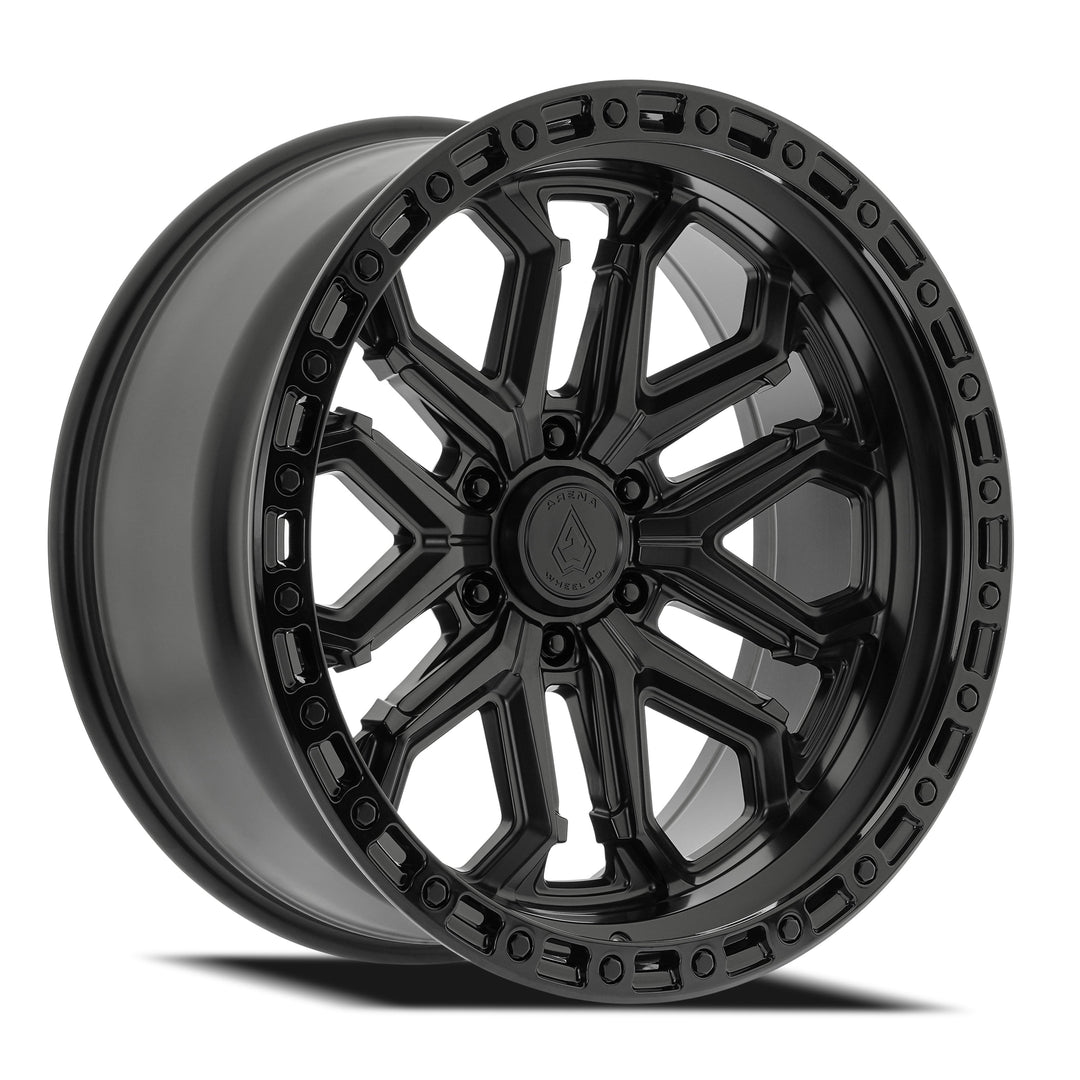 Arena A125 Jackal Wheel – Satin Black Center Glossy Black Lip (6 Lug) (photo 1 of 1)