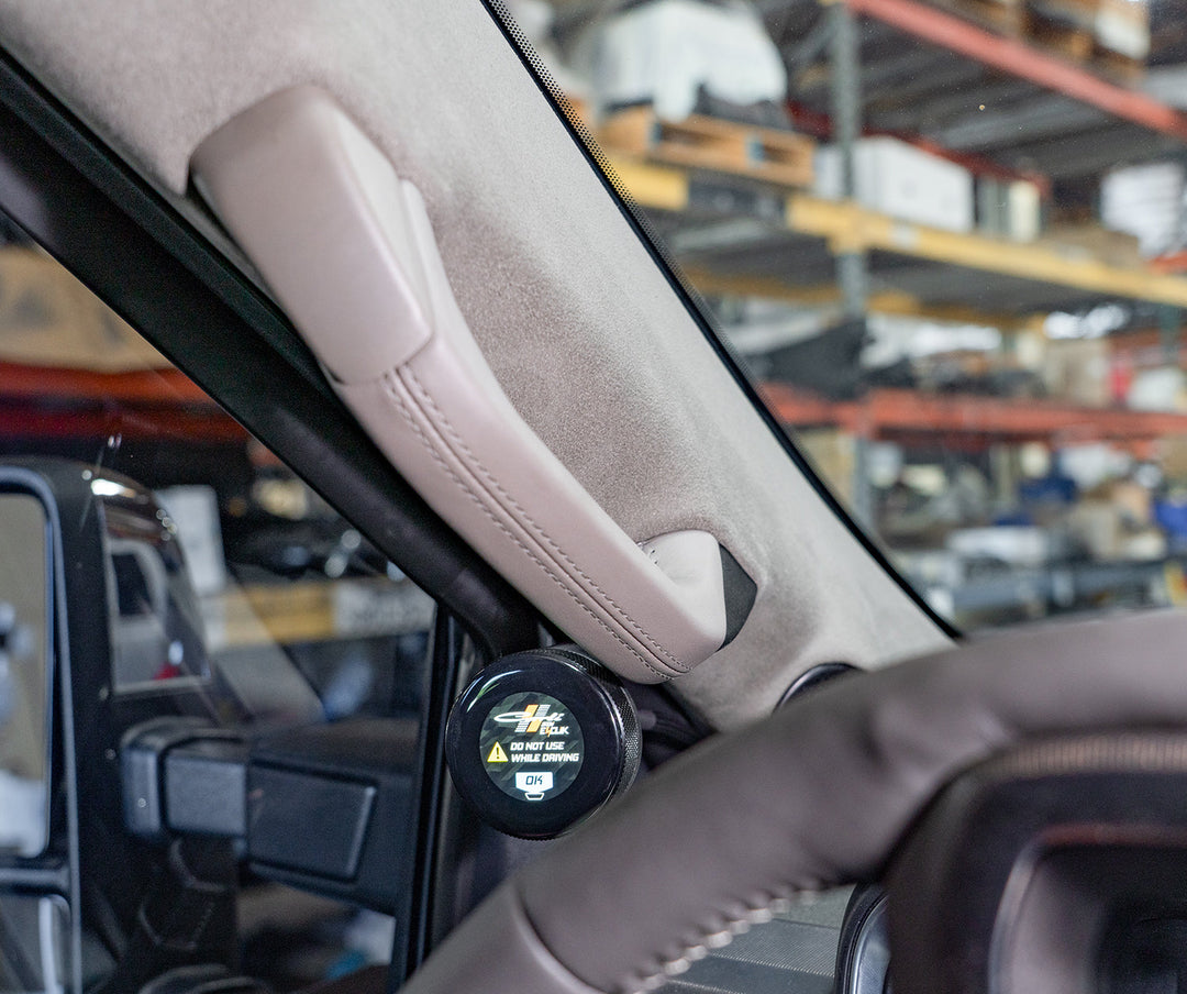 Carli 2025 Ford Super Duty Platinum E-Venture Touch Screen Mount Suede A-pillar — photo 1 of 5