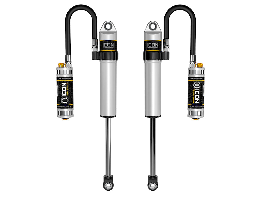 ICON 2003-2024 Toyota 4Runner/2005-2023 Toyota Tacoma/2007-2014 Toyota FJ Cruiser, Front, V.S. 2.5 Aluminum Series Shock Absorbers, Long Travel Secondary Shocks, Remote Reservoir w/ CDCV, Pair — photo 1 of 1