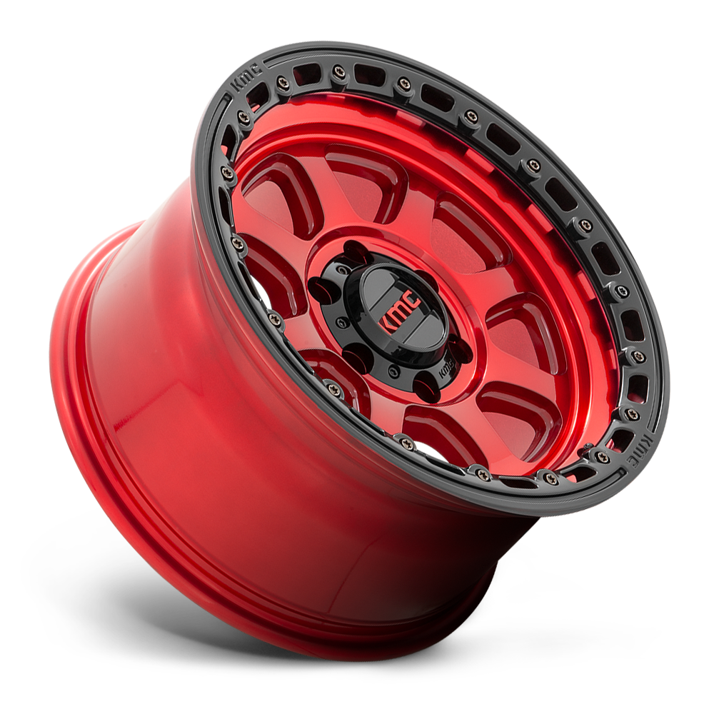 KMC KM548 Chase Wheel Candy Red w/ Black Lip