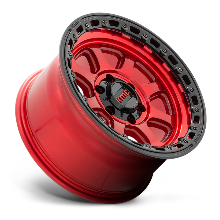 KMC KM548 Chase Wheel Candy Red w/ Black Lip