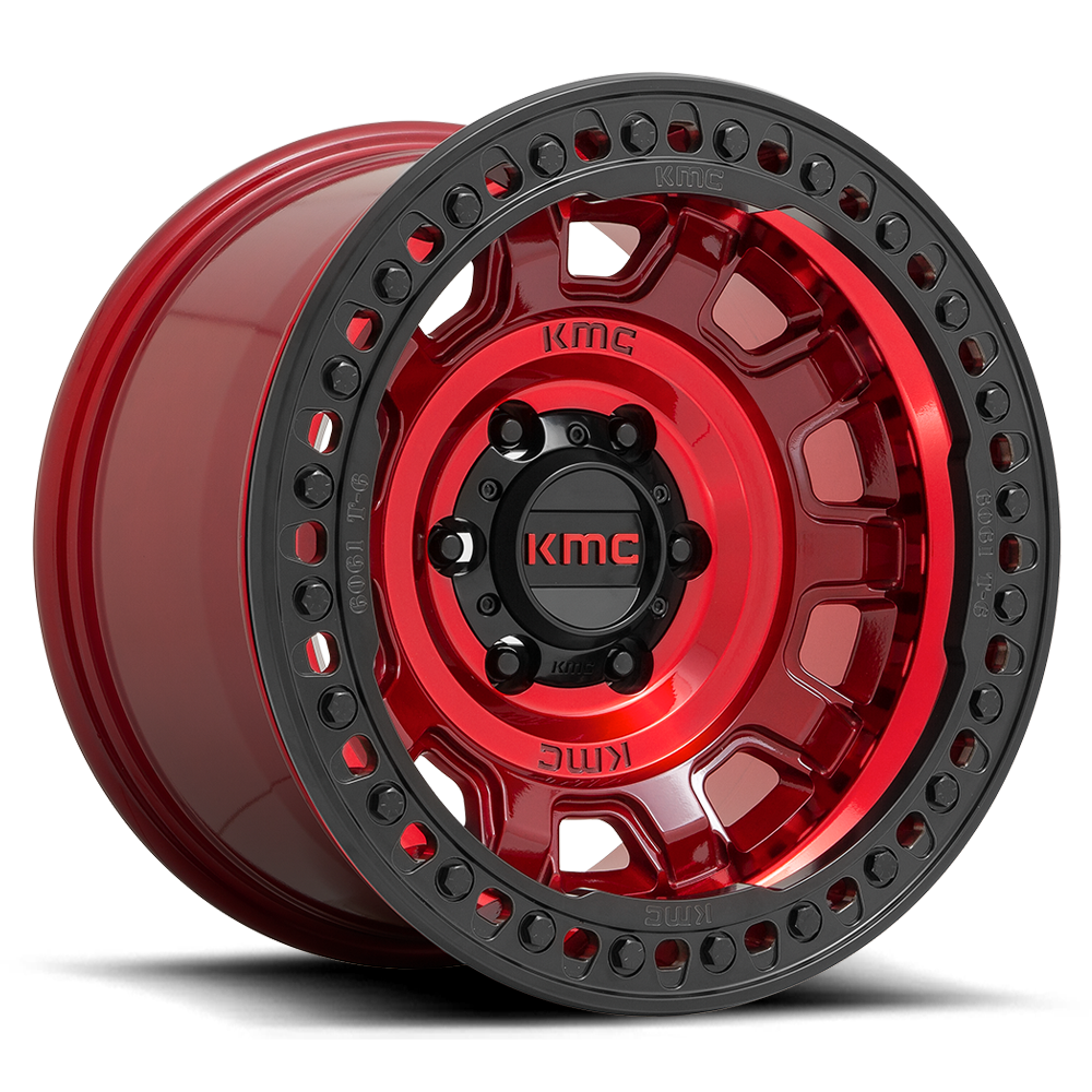 KMC KM236 Tank Beadlock Wheel Candy Red