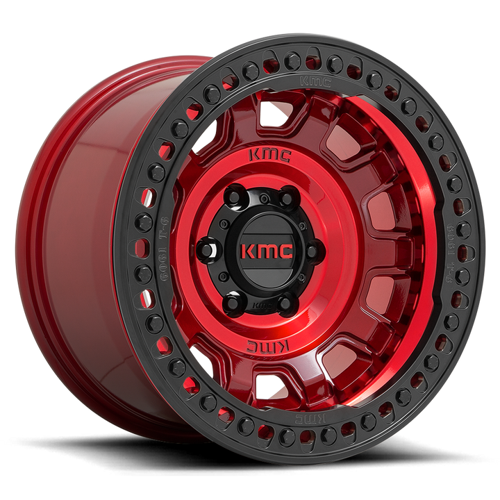 KMC KM236 Tank Beadlock Wheel Candy Red