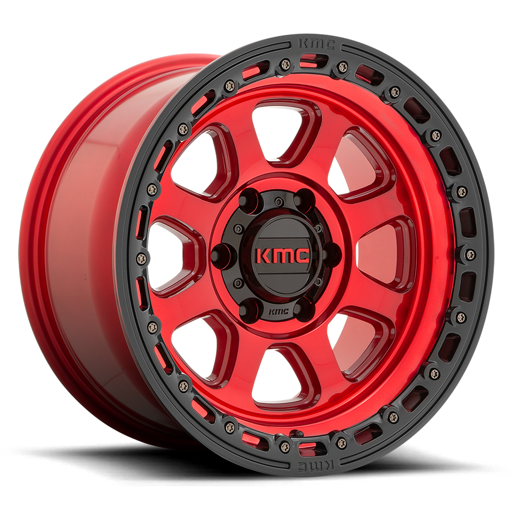 KMC KM548 Chase Wheel Candy Red w/ Black Lip