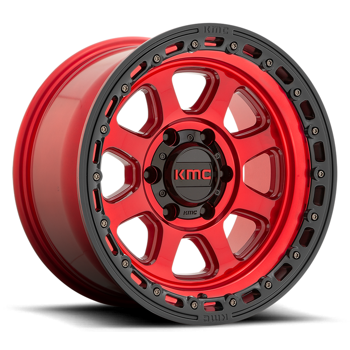 KMC KM548 Chase Wheel Candy Red w/ Black Lip
