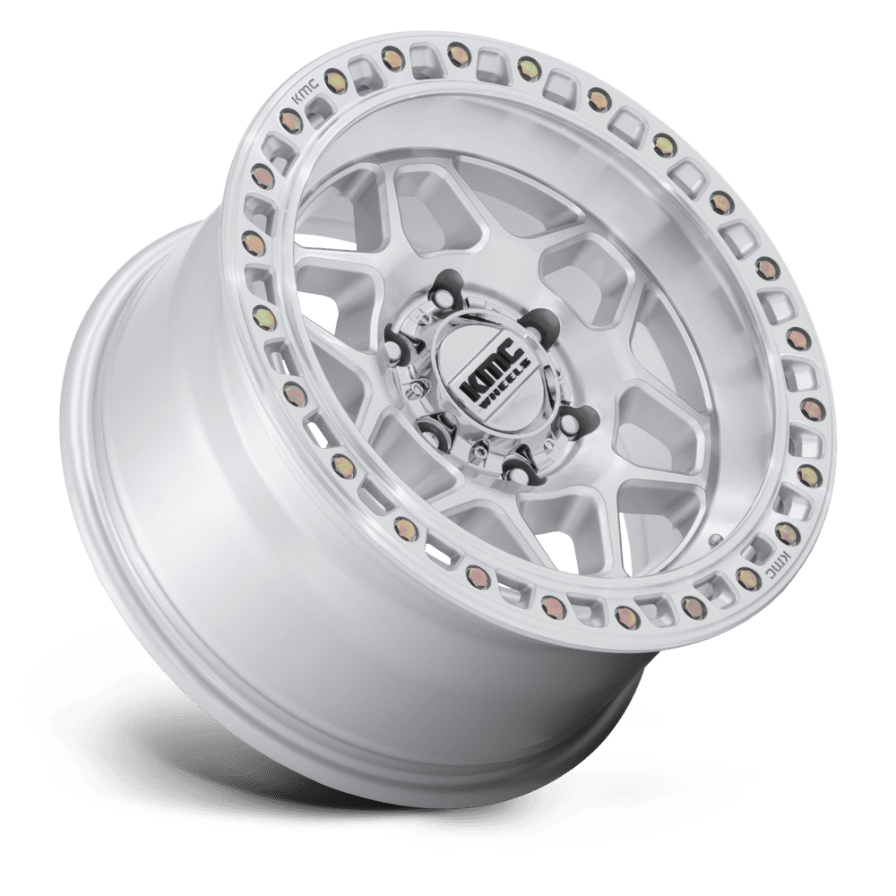 KMC KM553 Torx Wheel Gloss Silver w/ Machined Face