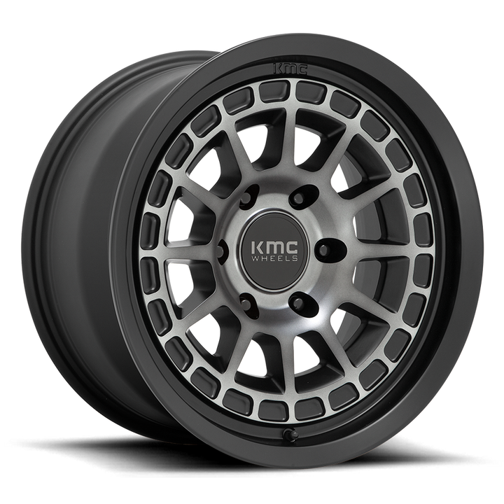 KMC KM719 Canyon Wheel Satin Black w/ Gray Tint