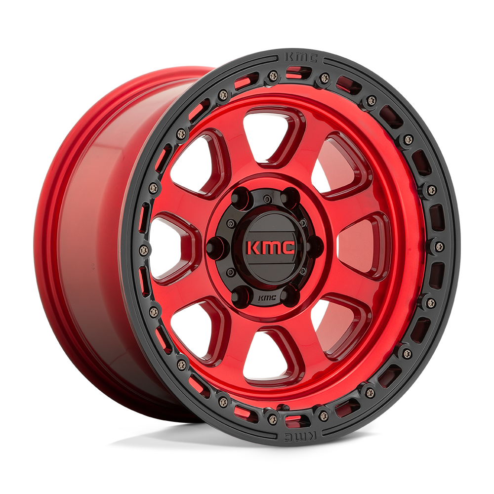 KMC KM548 Chase Wheel Candy Red w/ Black Lip